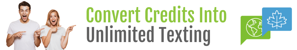 convert credits into unlimited texting